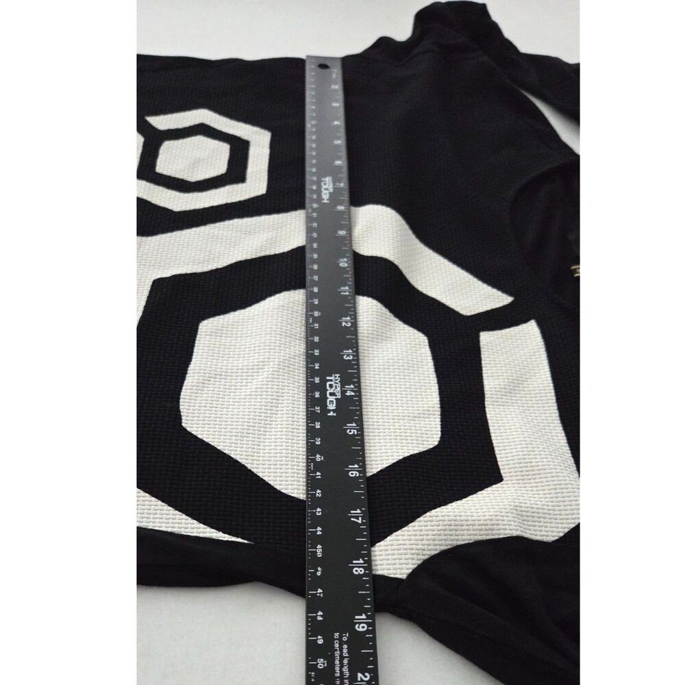A Desigual by M Christian Lacroix BLK WHT Geometric Print Long Sleeve Top S - Picture 5 of 8